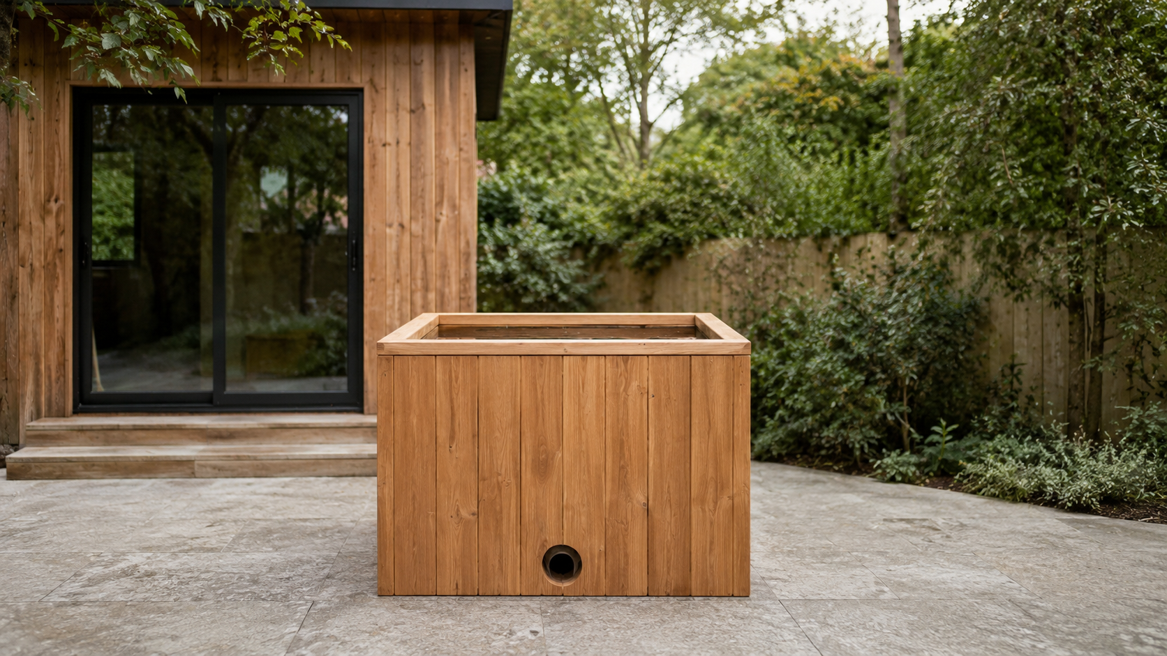 The Baltic Bath installed outdoors